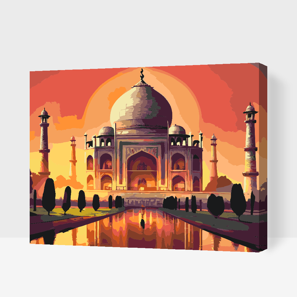 Malování podle čísel - Fairy Tale Taj Mahal